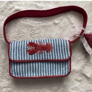 Handcrafted In India LOBSTER BEADED Shoulder Bag With LOBSTER CHARM Viral NEW